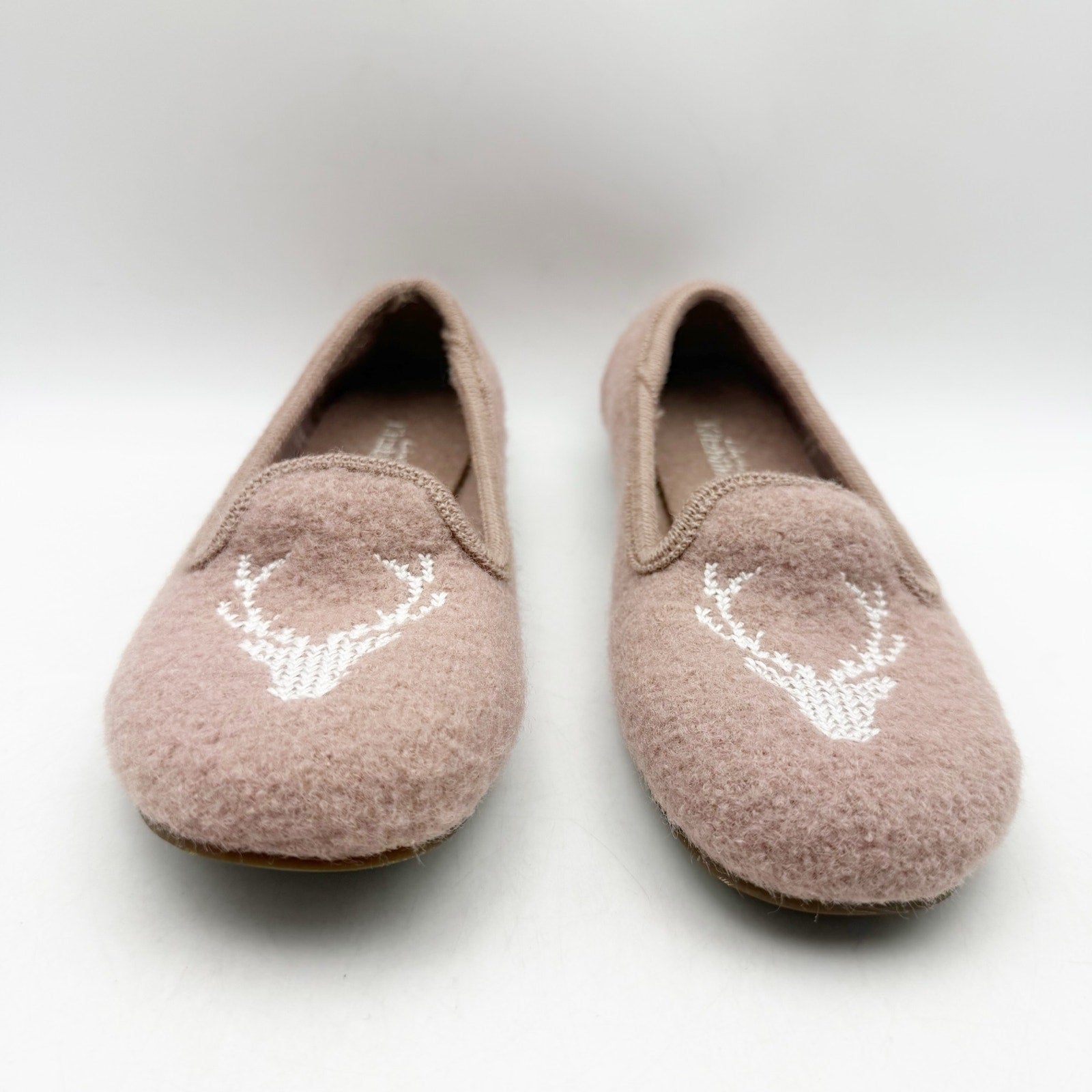 Living Kitzbuhel Womens Buck Slippers EU 36 US 5.5 Pink Wool NWOB