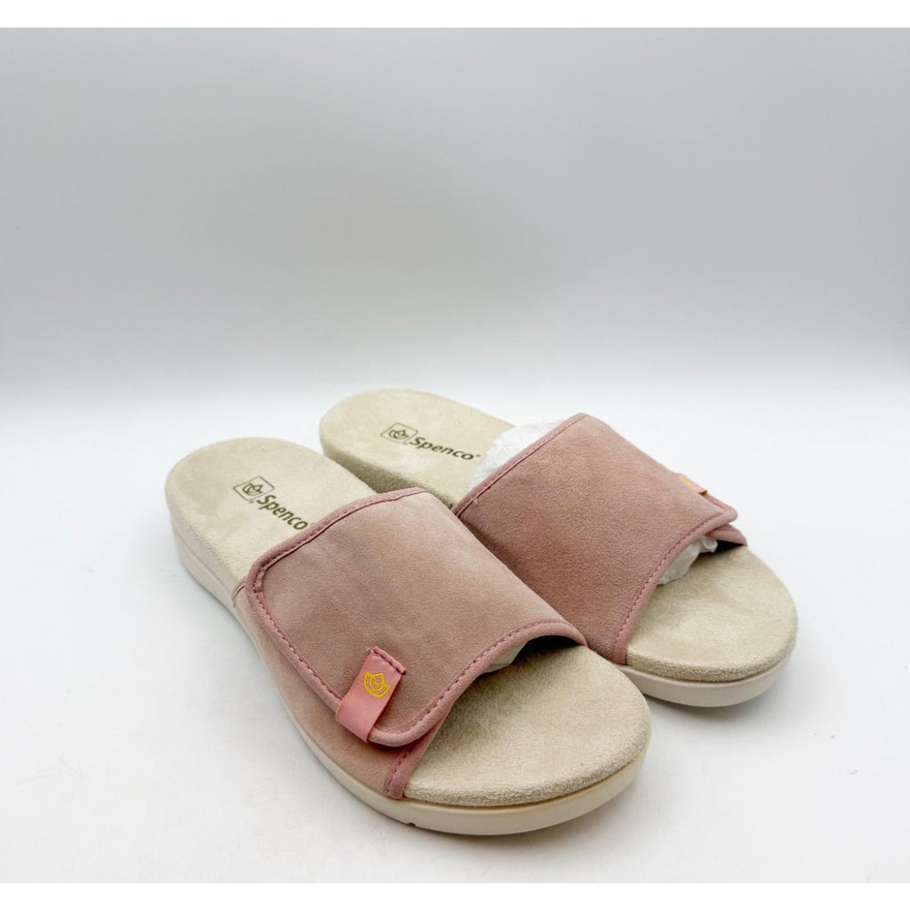 SPENCO Women's Charlotte Cloud Slide Sandals Size 6.5 Pink Coral Suede NIB