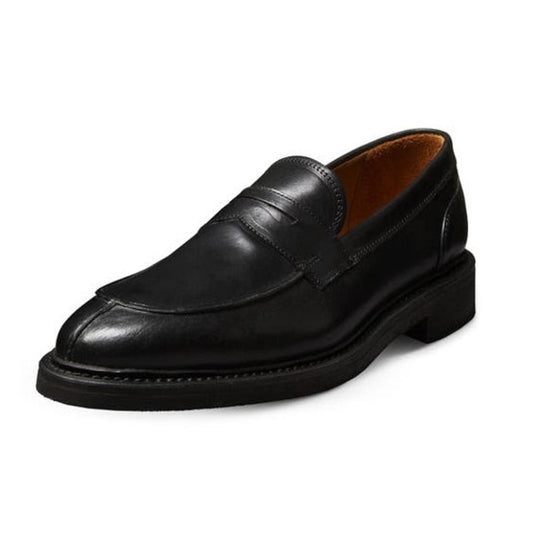 Allen Edmonds Mens Denali Penny Loafer US Size 11 D Black Leather Slip On NIB