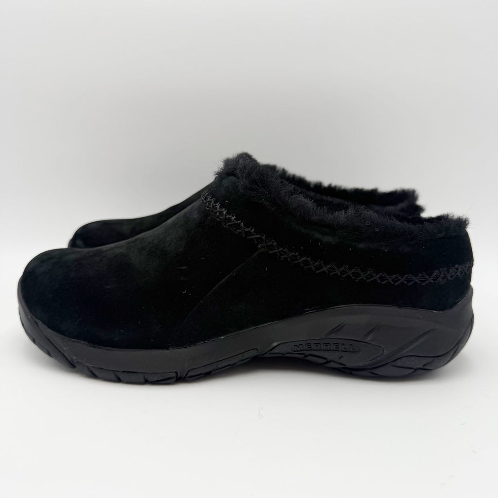 Merrell Womens Encore Ice 4 Clogs Size 9.5 EU 40.5 Black Suede Slip On NIB