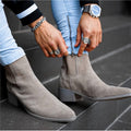 Saint Morta Men's Nomad Pointy Toe Chelsea Boot US 10 EU 44 Taupe Grey Suede NIB