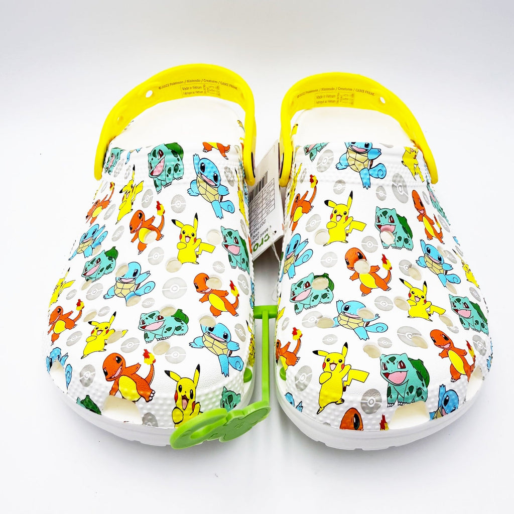 Crocs Classic Pokemon II Clogs Unisex Mens 5 Womens 7 EU 37-38 White Multi NWOT