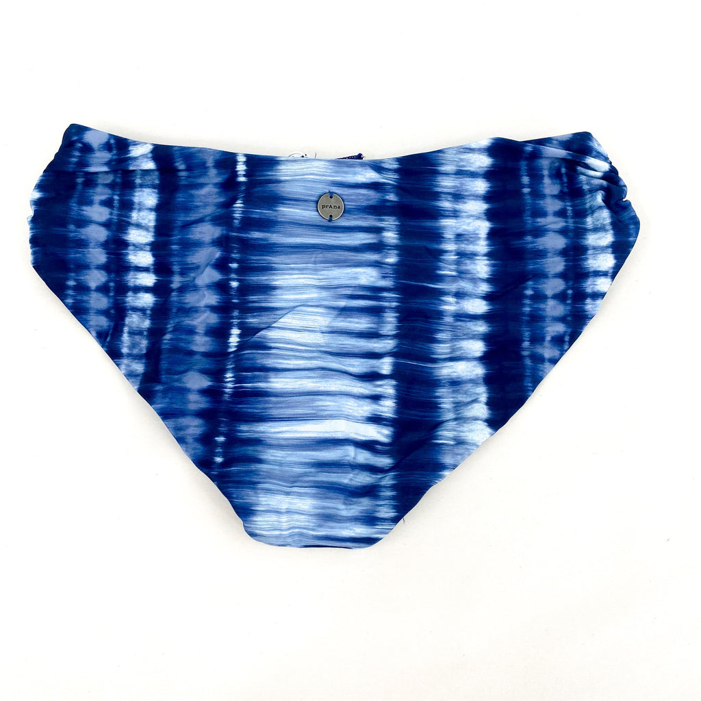 PRANA Women's Marta Bikini Bottom XS Blue Belize Hazy Days Hipster Stretch NWT