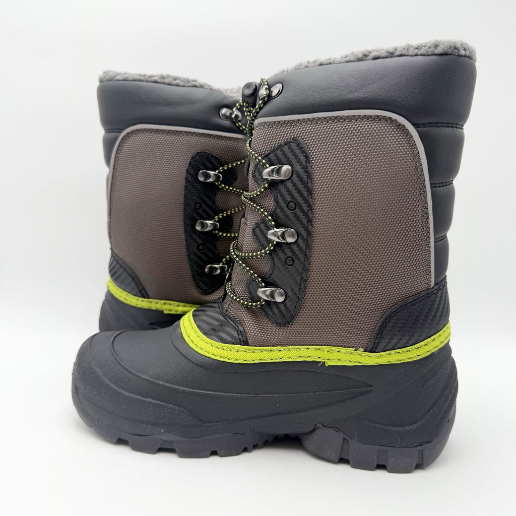 Kamik Kids Luke 3 Snow Boots US 4 EU 36 Charcoal Grey Waterproof Insulated NIB