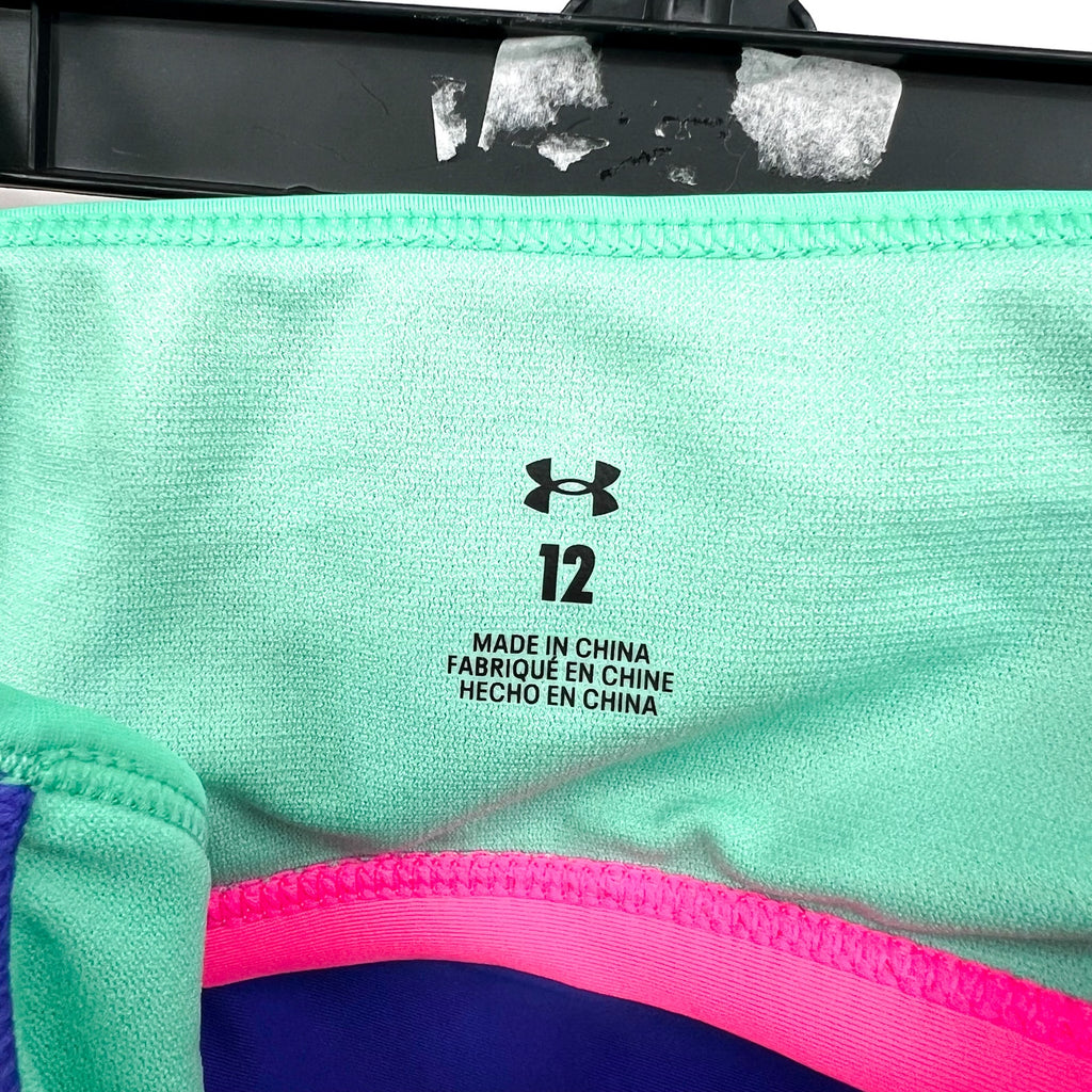 UNDER ARMOUR Girls Tankini & Hipster Bikini Swimsuit Size 12 Pink Blue NWT