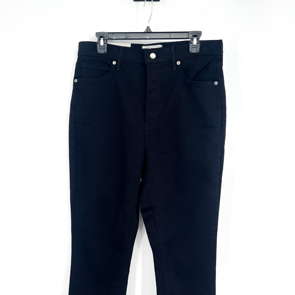 EVERLANE Womens Way-High Skinny Jeans 33x26 US 16 Crop Black Denim NWT