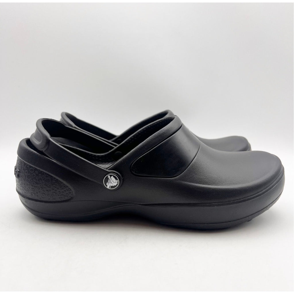 Crocs Women's Mercy Work Clogs Size 9 Black Slip On Slip Resistant NWOB