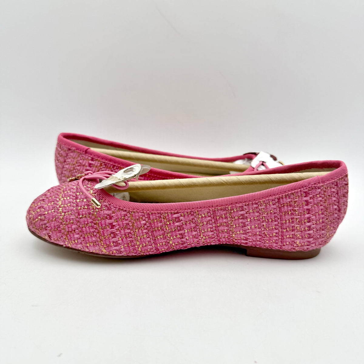 Sam Edelman Girls Felicia Ballet Flats Size 1 M EU 32 Pink Vegan Leather NIB