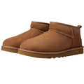 UGG Mens Classic Ultra Mini Boots US 9 EU 42 Tan Chestnut Suede Fur Lining NIB