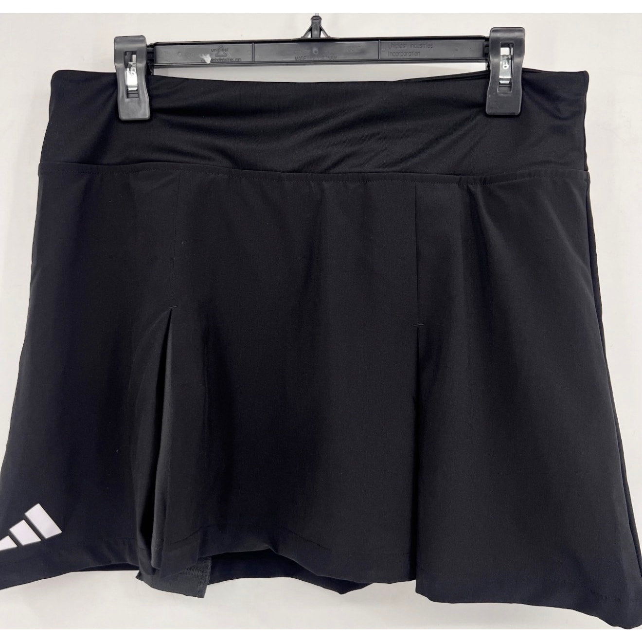 ADIDAS Women's Club Pleated Tennis Skirt Large Black Stretch NWT HS1459