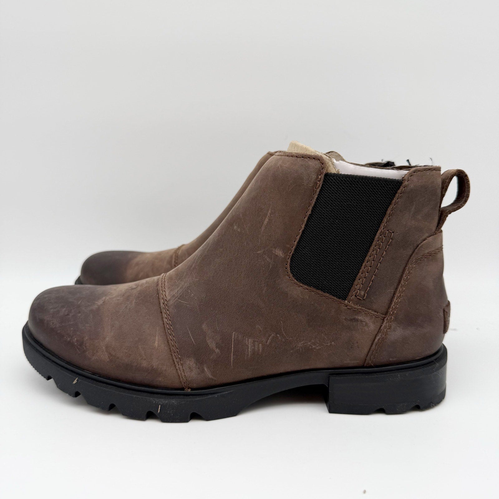 Sorel Womens Emelie lll Chelsea Ankle Bootie US 9 Brown Leather Waterproof NIB