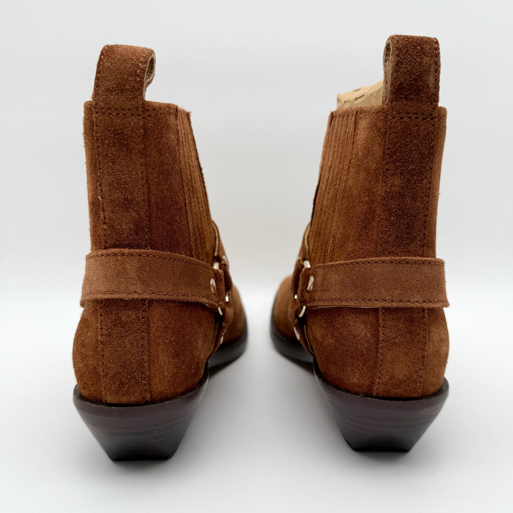 Madewell Womens The Santiago Western Ankle Boot US 6 Brown Suede NIB