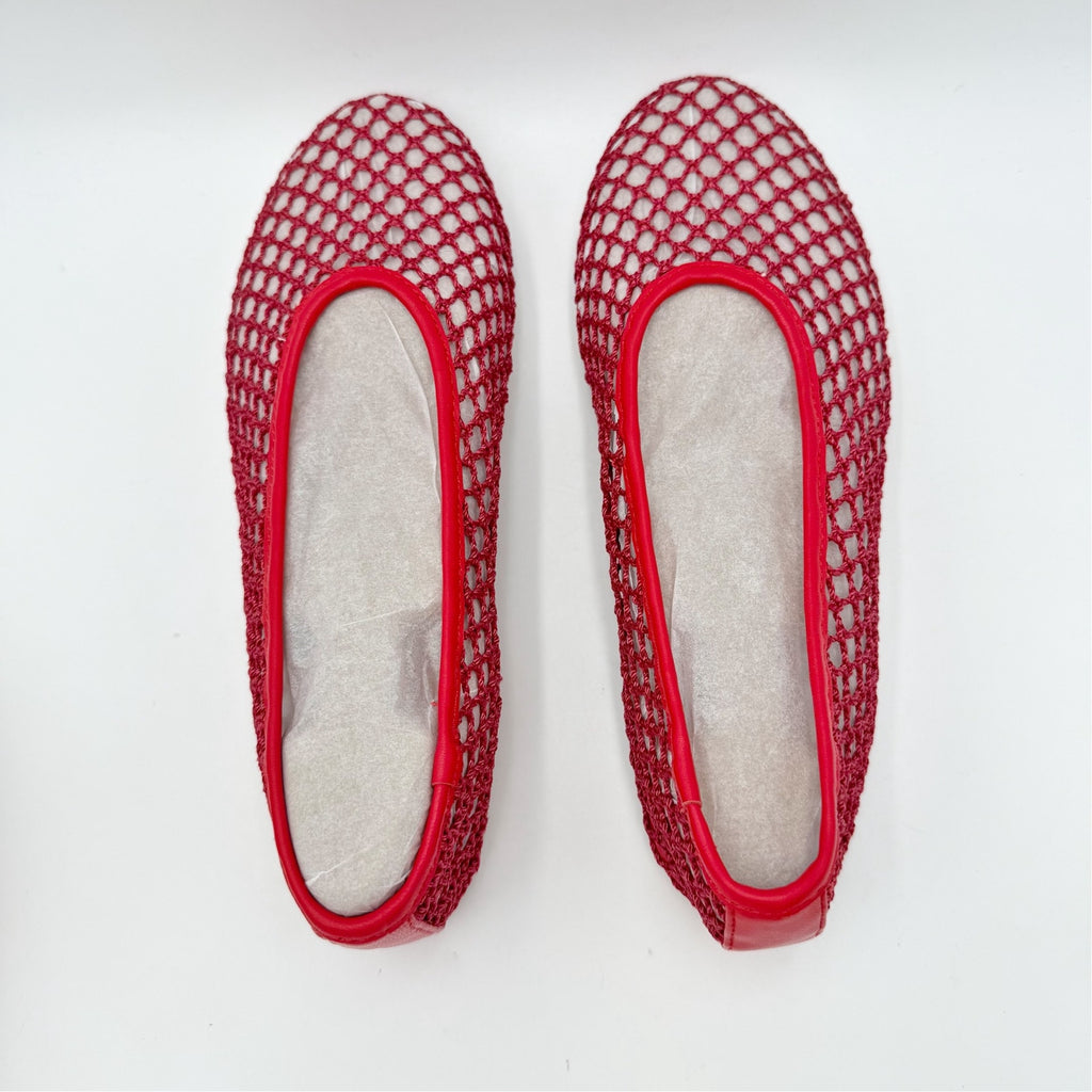 Marc Fisher Ltd. Womens Jazlyn Flats Size 8.5 M Red Leather NWOB