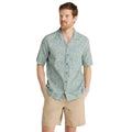 L.L. BEAN Men's Tropics Woven Shirt Medium Green Sea Shells Short Sleeve NWT