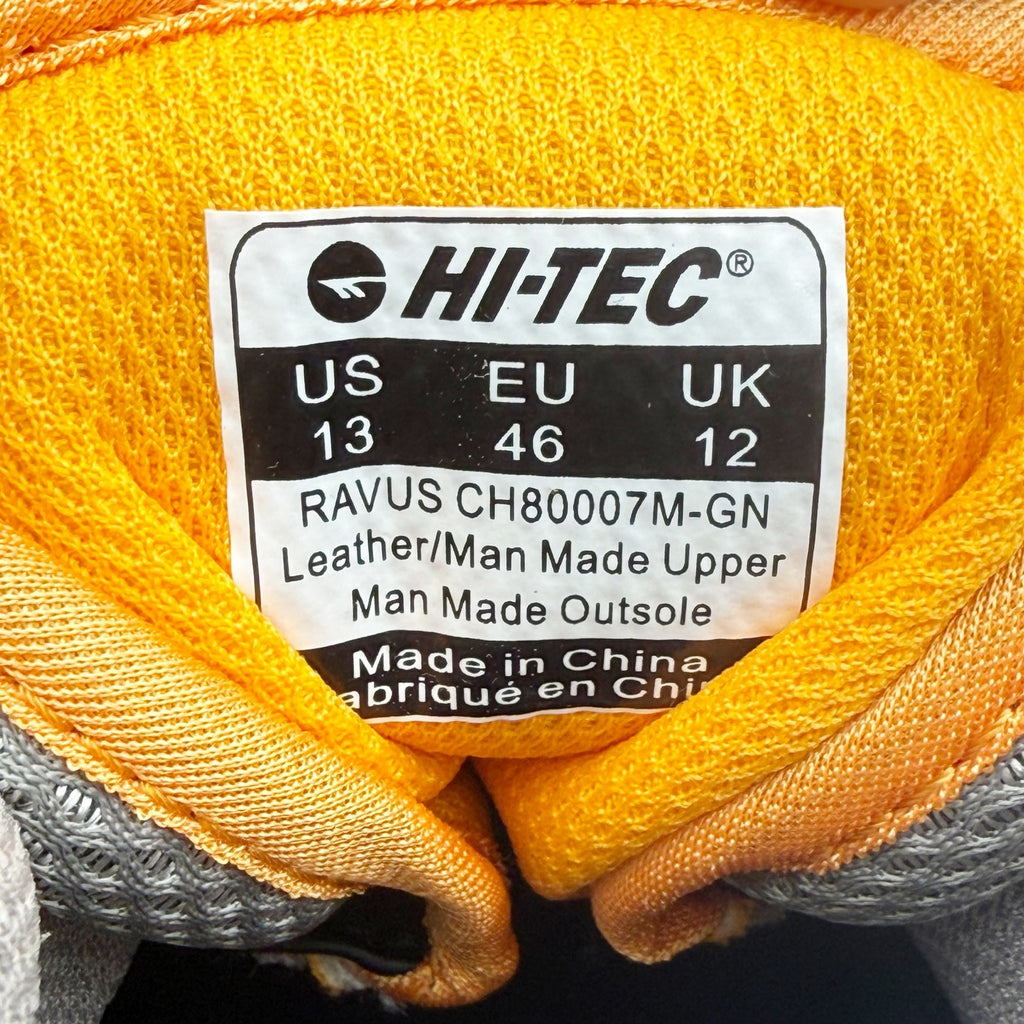 Hi-Tec Mens Ht Ravus Mid Hiking Ankle Boots US 13 EU 46 Green Waterproof NWOB