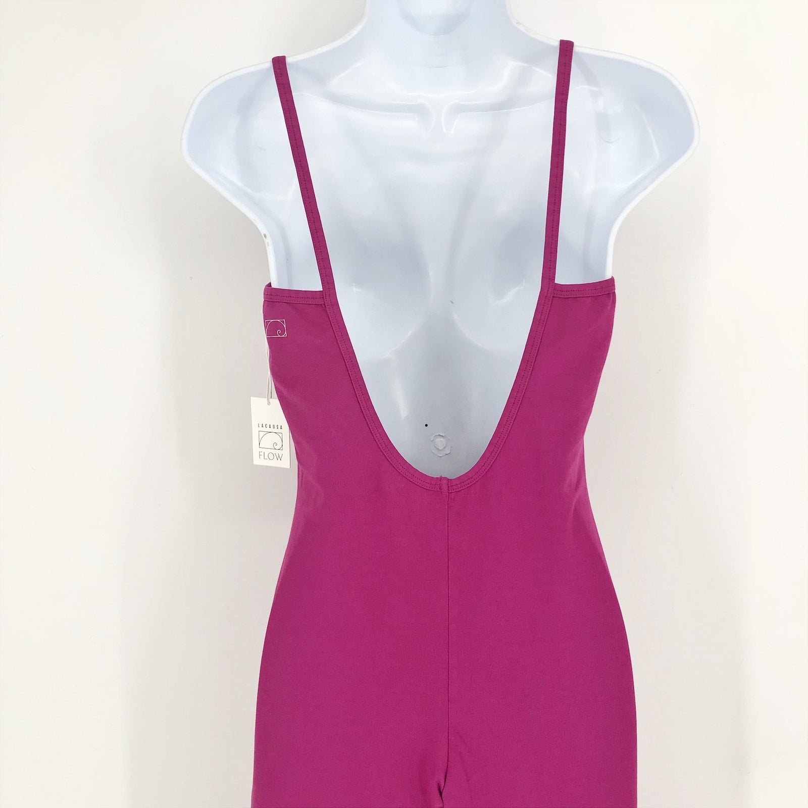 LACAUSA Womens Flow Prana Unitard Medium Pink Dragon Fruit Yoga Stretch NWT