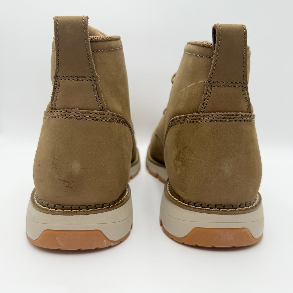 Carhartt Mens Millbrook Wedge Boots US 14 M Khaki Tan Leather Waterproof NIB