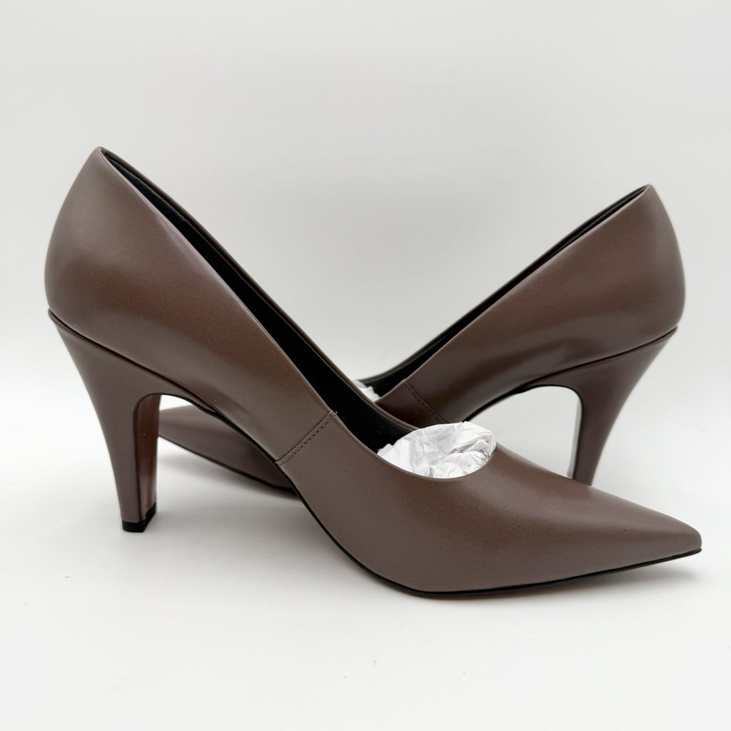 Franco Sarto Womens Sage Pumps Size 10 M EU 41 Truffle Brown Leather Heels NIB