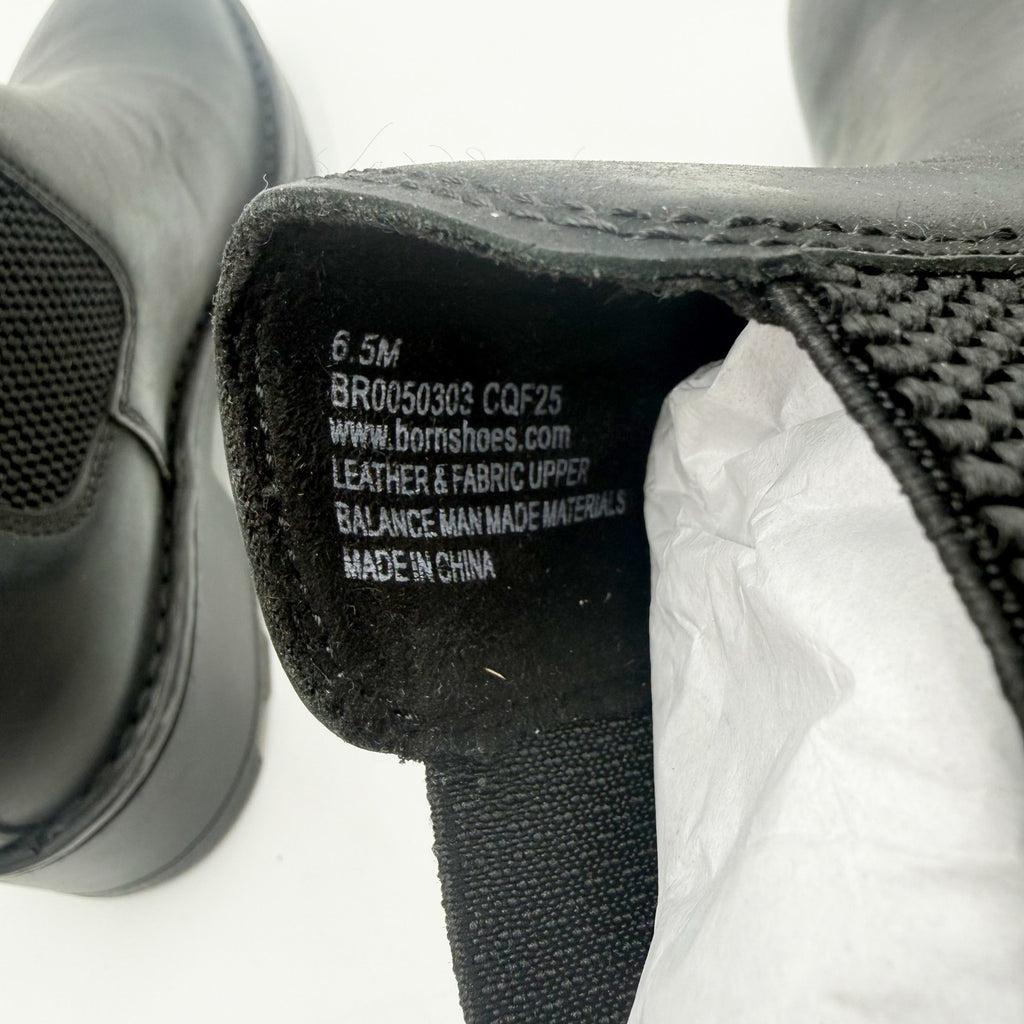 BORN Womens Verona Chelsea Ankle Boots Size 6.5 M EU 37 Black Leather NIB