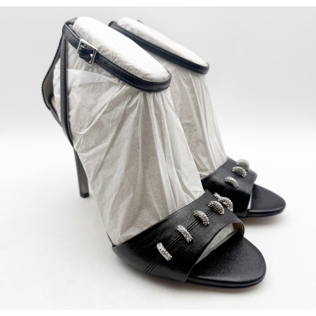 JESSICA SIMPSON Womens Juminee Stiletto Sandals Size 9.5 M Black Ankle Strap NIB