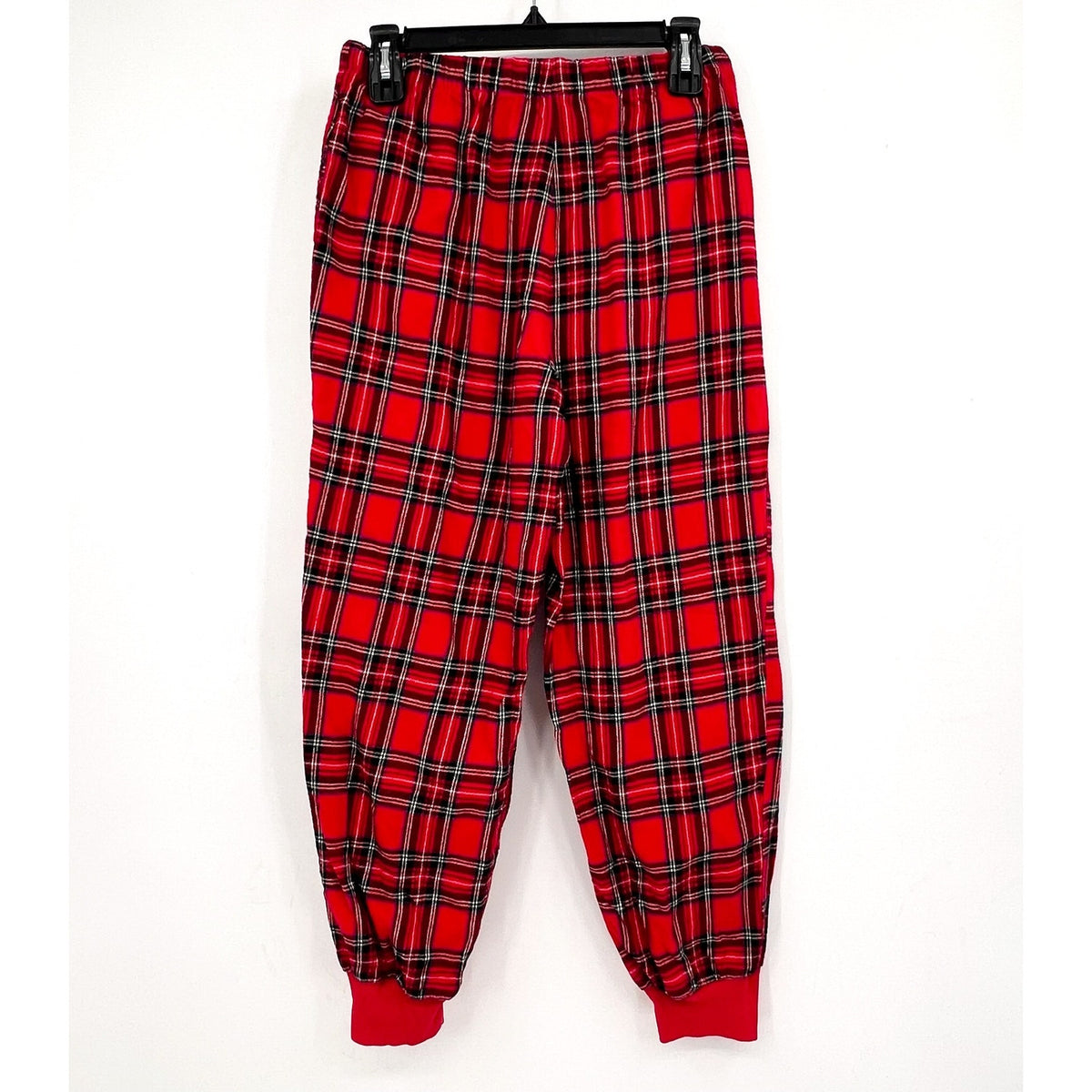 LANZ OF SALZBURG Women's Flannel Ski Pajama Set Small Red Tartan Plaid NWT
