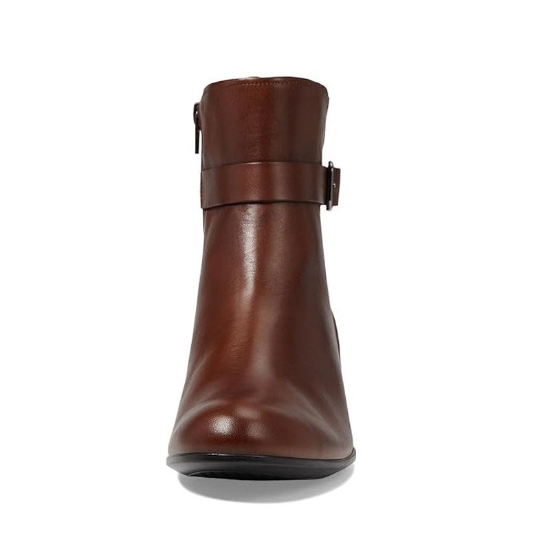 Ecco Womens Dress Classic Ankle Boots EU 40 US 9 Walnut Brown Leather 35 mm NWOB