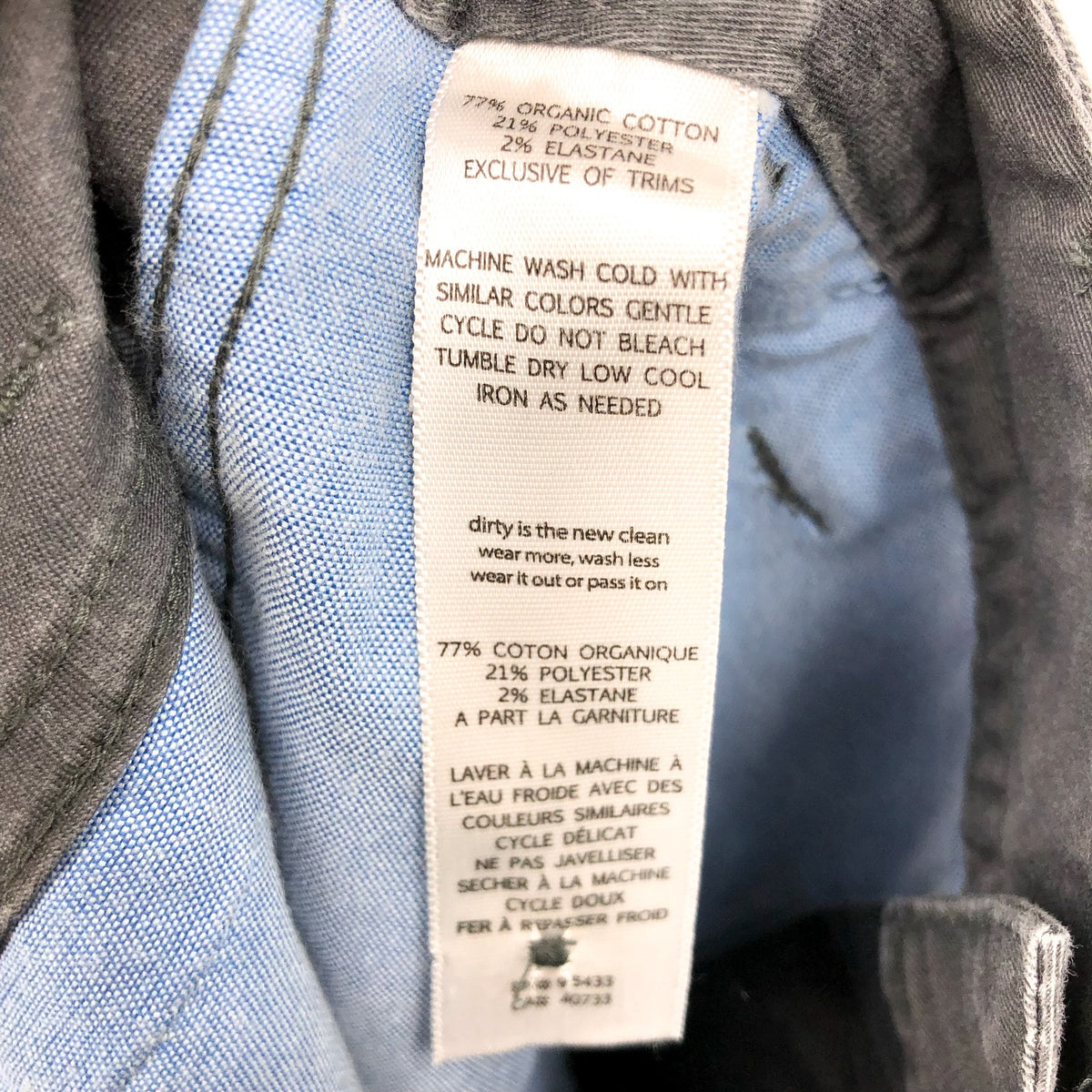 TOAD & CO. Men's Mission Ridge Lean Pants 32x34 Grey Iron Vintage Wash NWT