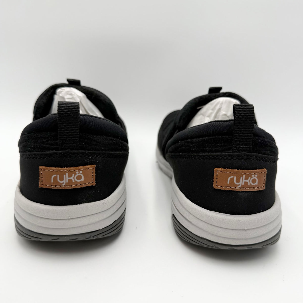 Ryka Womens Adel Sneakers Size 9 Wide Black Slip On Water Resistant NIB