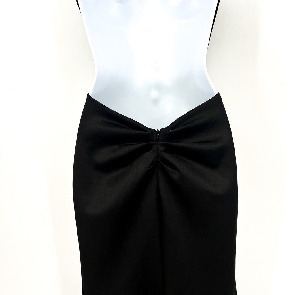 LA FEMME Women's 27657 Jersey Column Prom Dress Size 00 Black EUC