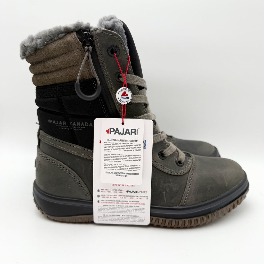 Pajar Mens Canada Trooper 3.0 Ankle Boots EU 40 US 7 Grey Black Waterproof NIB