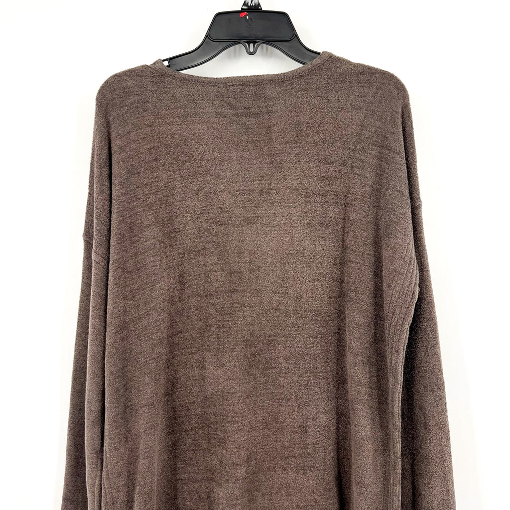 BAREFOOT DREAMS CozyChic Ultra Lite V-Neck Tunic Top Small Mineral Gray NWOT