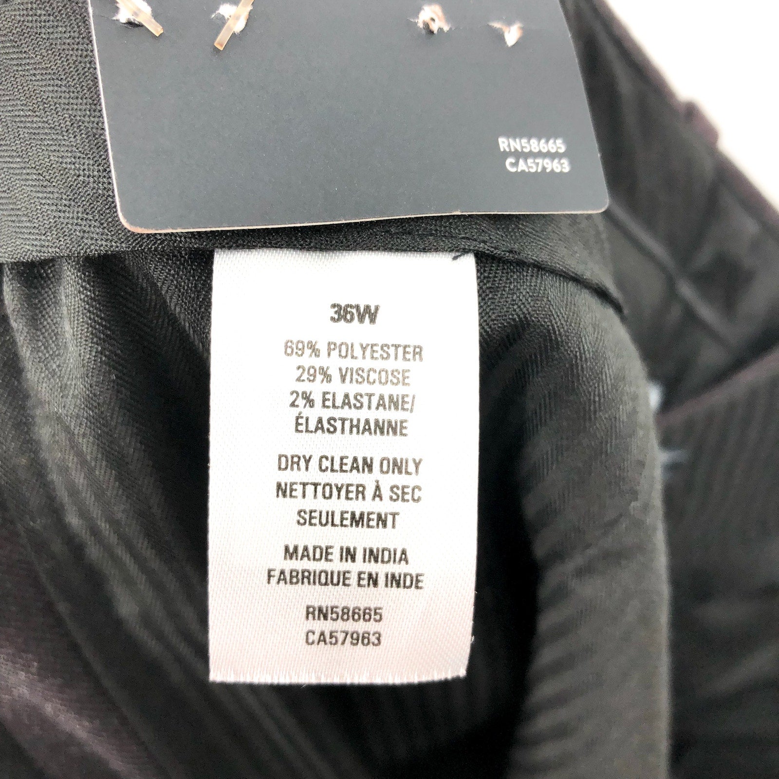 NORDSTROM Men's Trim Fit Trousers Pants 36R Dark Grey Flat Front Stretch NWT