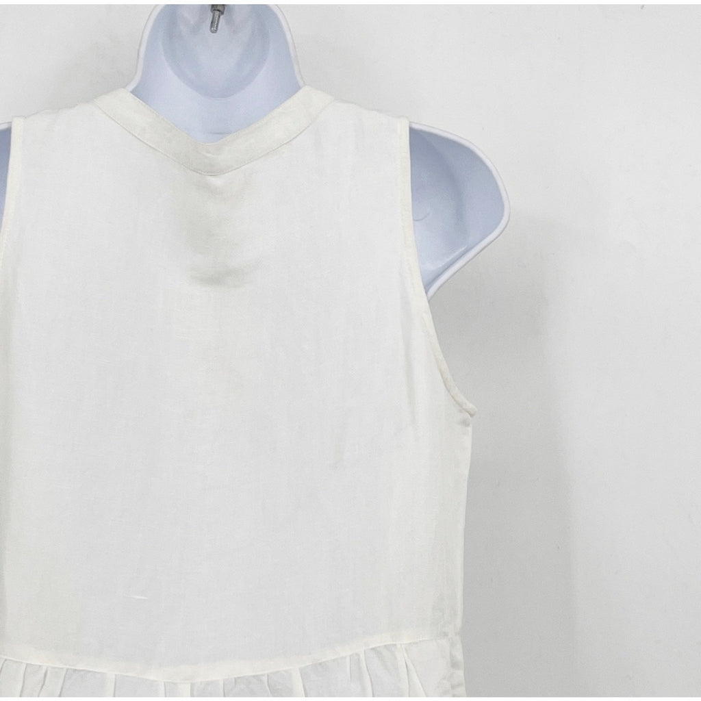 TOMMY BAHAMA Women's St Lucia Sleeveless Tier Dress Small White Cover Up NWT