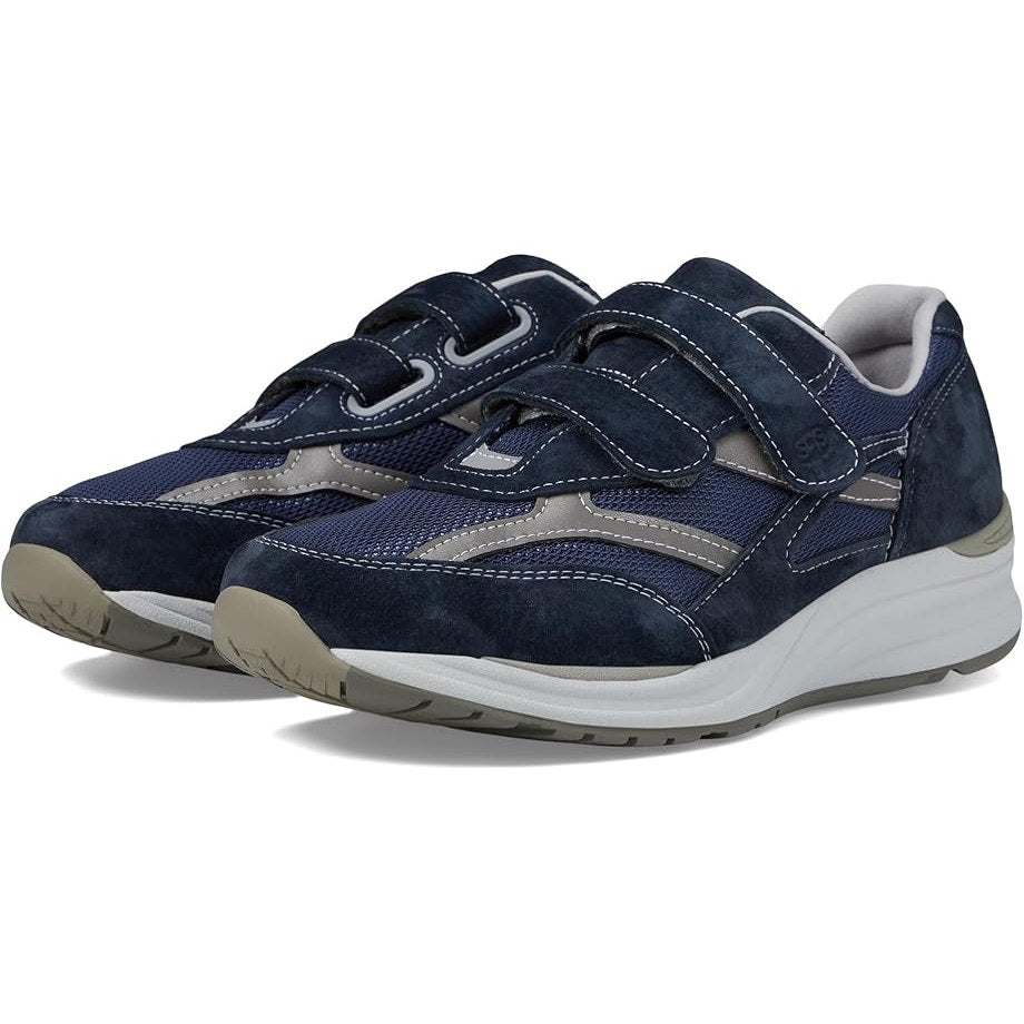 SAS Mens JV Mesh Walking Sneakers US 10.5 WW Blue Hook and Loop Suede NWOB