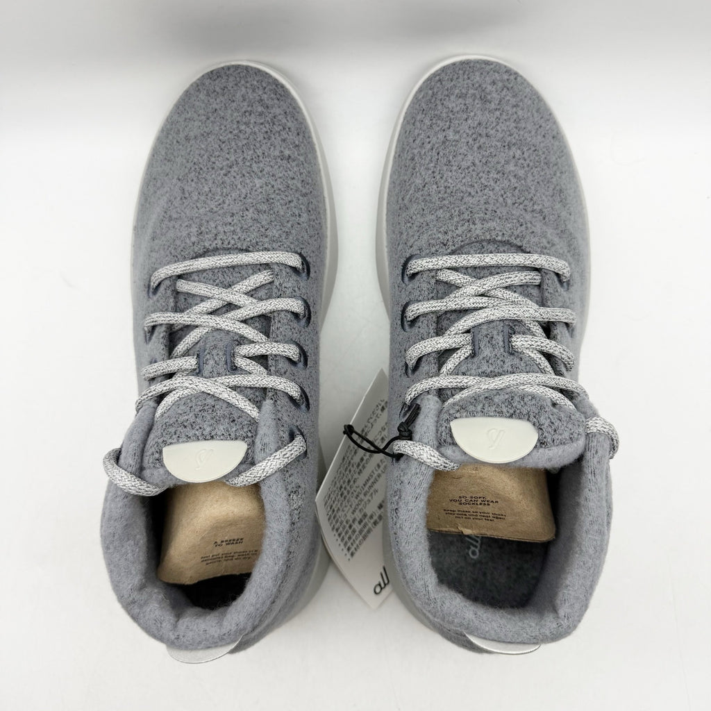 Allbirds Mens Wool Runner Mizzles Sneakers US 9 Medium Grey High Tops NWT