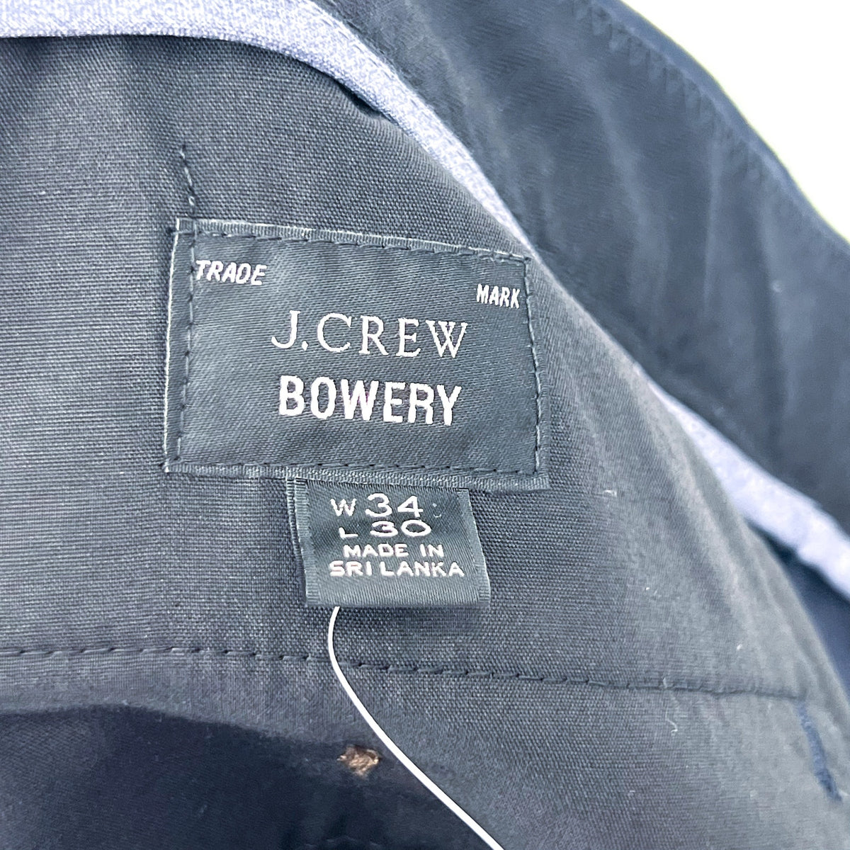 J.CREW Men's Bowery Slim-fit Pants 34x30 Cadet Navy Blue Wool Blend J6061 NWT