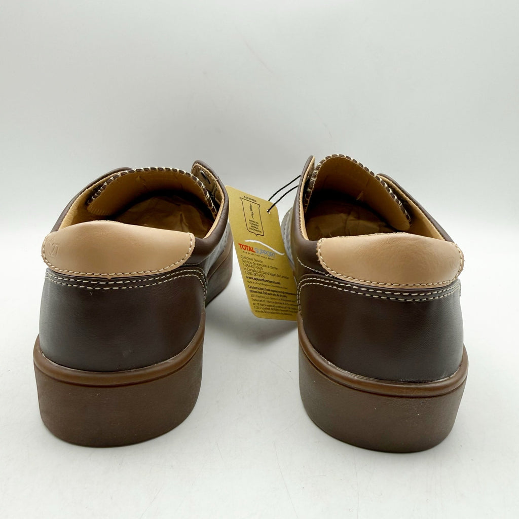 Spenco Womens Malibu Lux Sneakers US 9.5 Brown Espresso Leather Slip On NIB