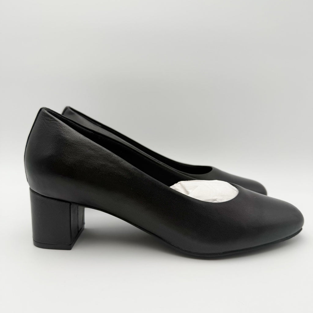 Trotters Womens Daria Pumps Size 9 WW Black Leather Heels NIB