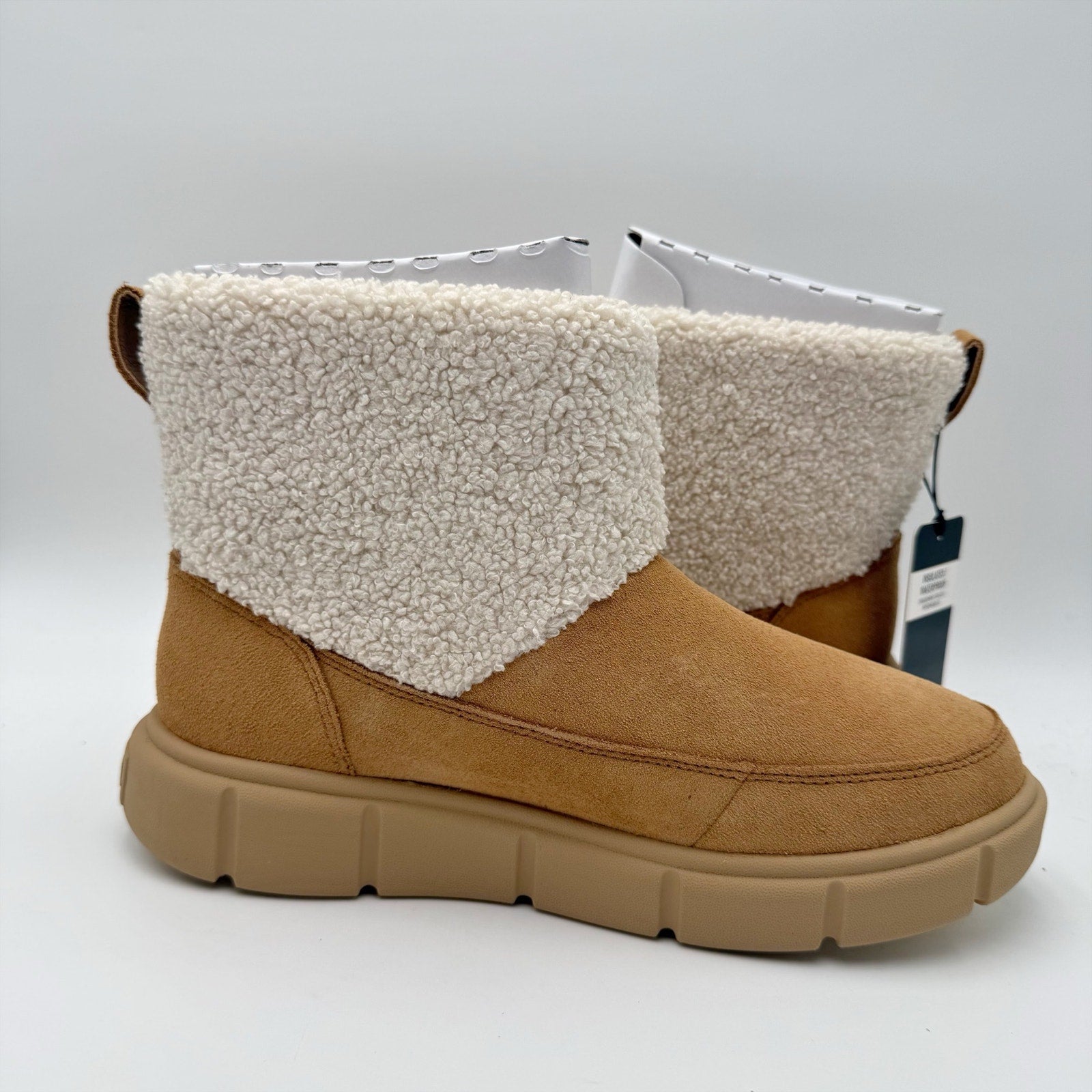 Sorel Womens Explorer lll Cozy Snow Booties US 8.5 Tan Suede WP Insulated NIB