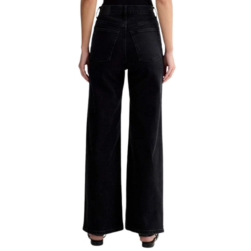 EVERLANE Womens Way-High Sailor Jeans Size 25 US 0 Crop Coal Black Wide Leg NWT