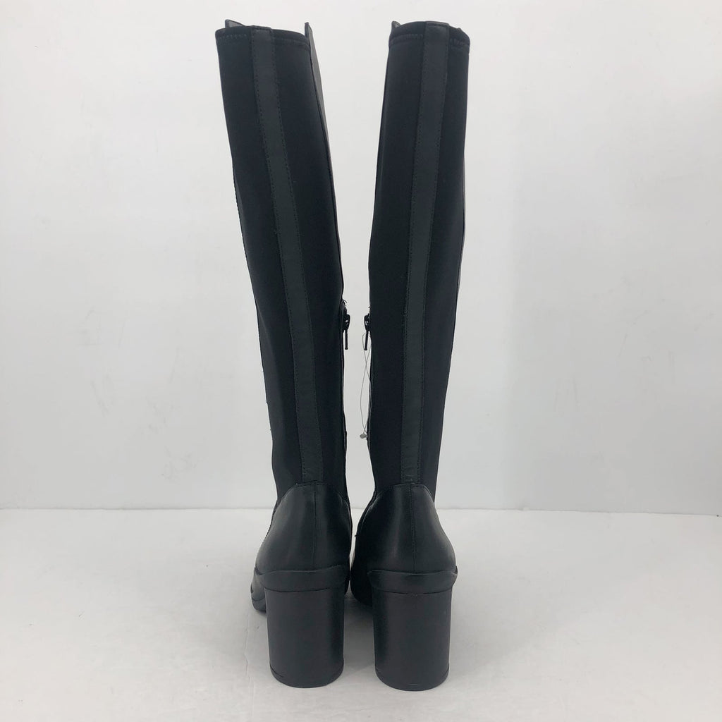 Naturalizer Womens Axel Knee High Boots Size 9 M Black Leather Waterproof NWOB