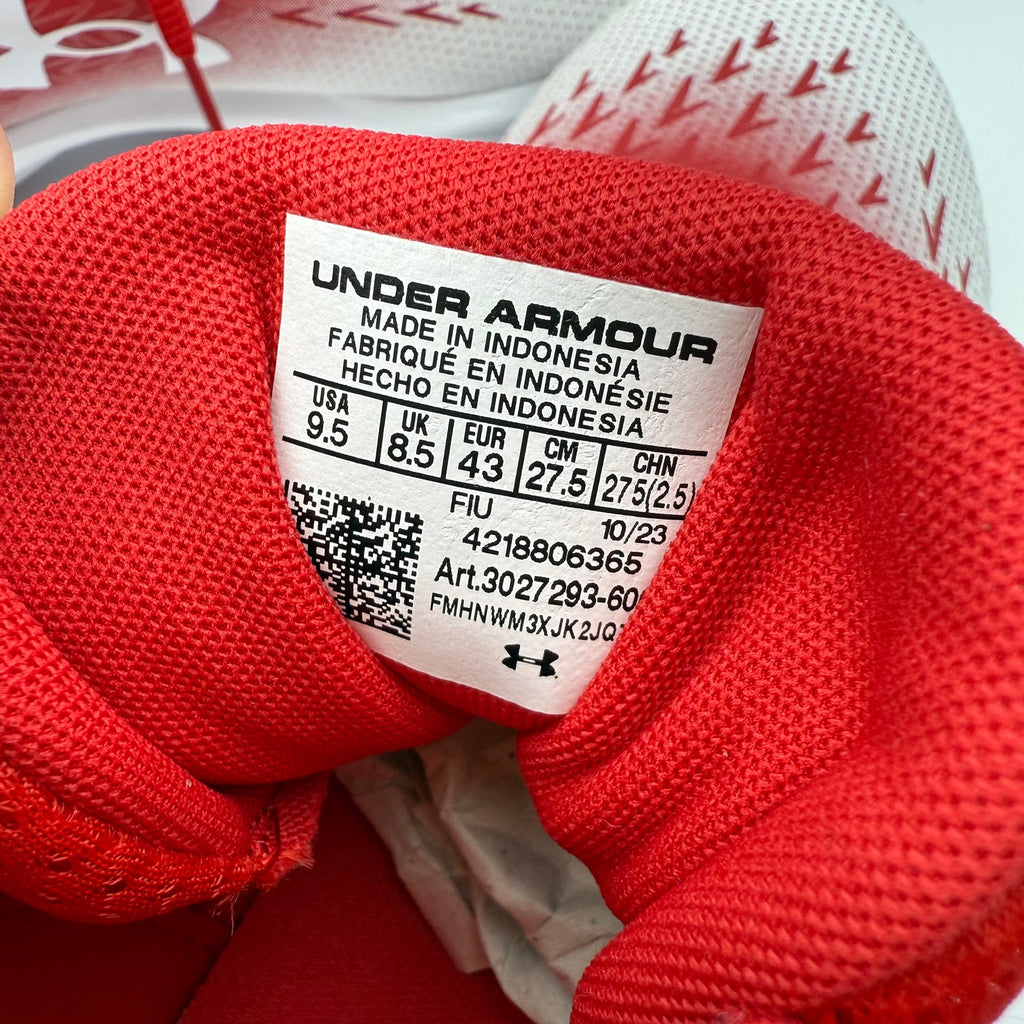 Under Armour Men's Spotlight Franchise RM Cleats Size 9.5 Red White NWOB
