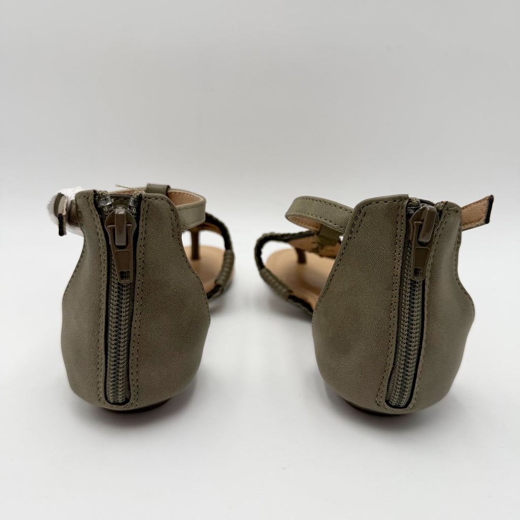 DV by Dolce Vita Womens Lissie Woven Thong Sandals Size 6 Olive Green Flats NWOB