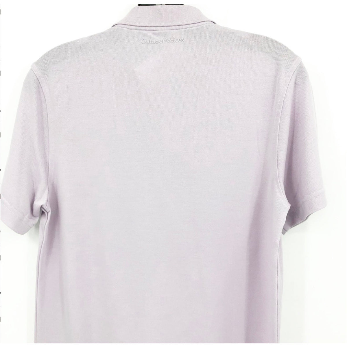 OUTDOOR VOICES Mens Birdie Polo Shirt 3XL Light Purple Lavender Short Sleeve NWT