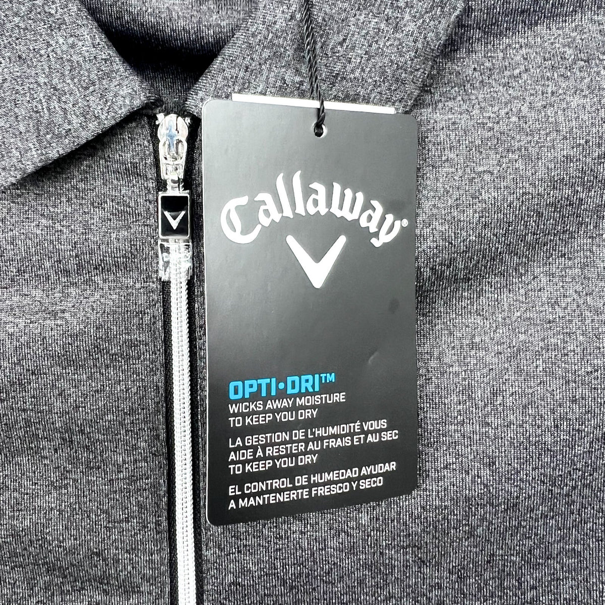 CALLAWAY Womens 1/4 Zip Short Sleeve Golf Polo Shirt Small Black Gray NWT