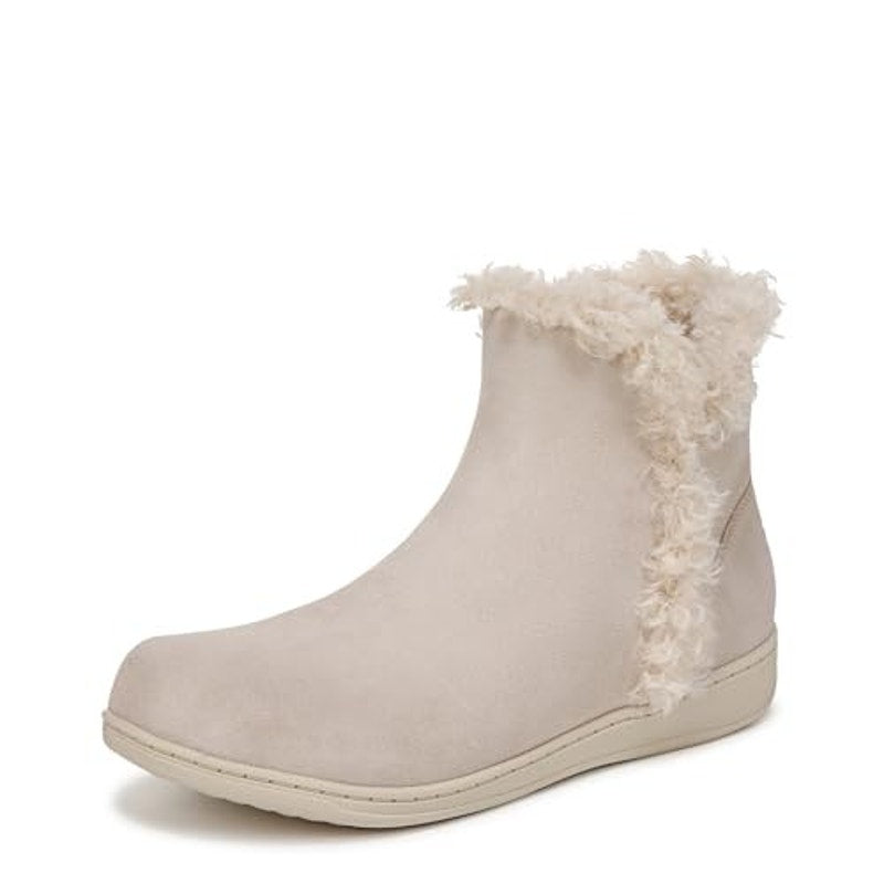 Vionic Womens Unwind Booties US 9 M EU 40 Cream Oatmeal Suede NIB