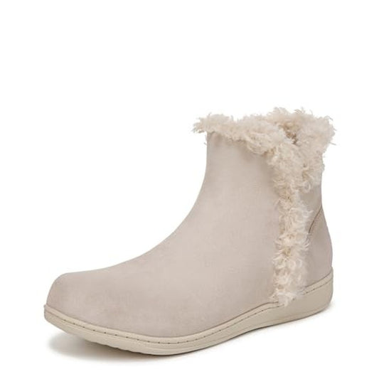 Vionic Womens Unwind Booties US 9 M EU 40 Cream Oatmeal Suede NIB
