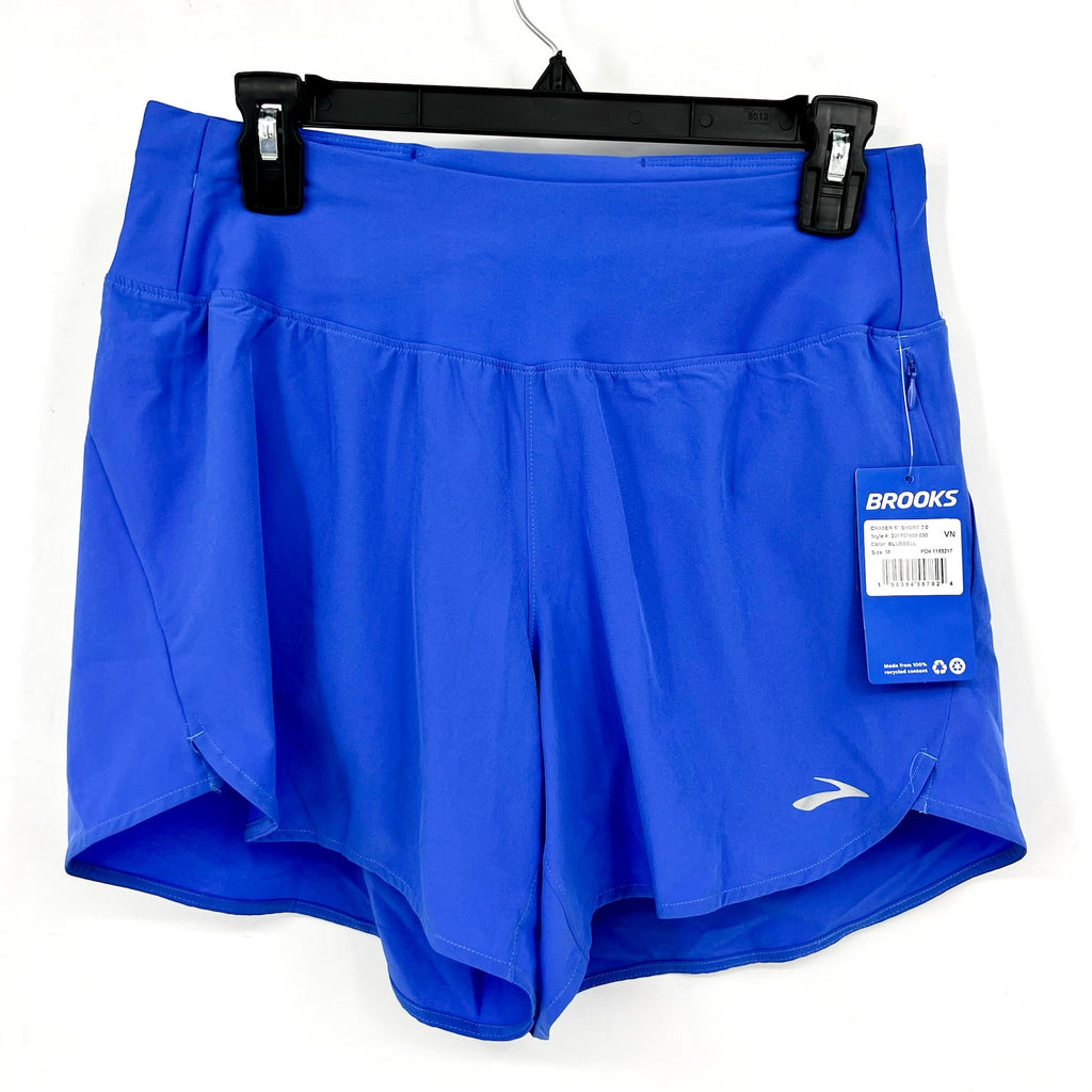 BROOKS Women's Chaser 5" 2-in-1 Shorts 2.0 Medium Bluebell Atheltic NWT