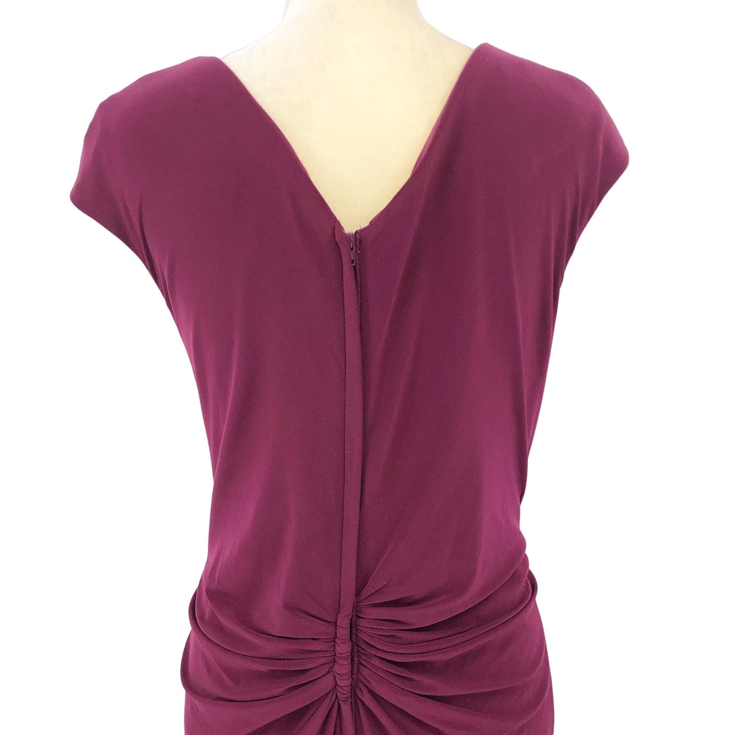 LA FEMME 29814 Women Knot Waist Jersey Evening Dress 18 Red Dark Berry NWT