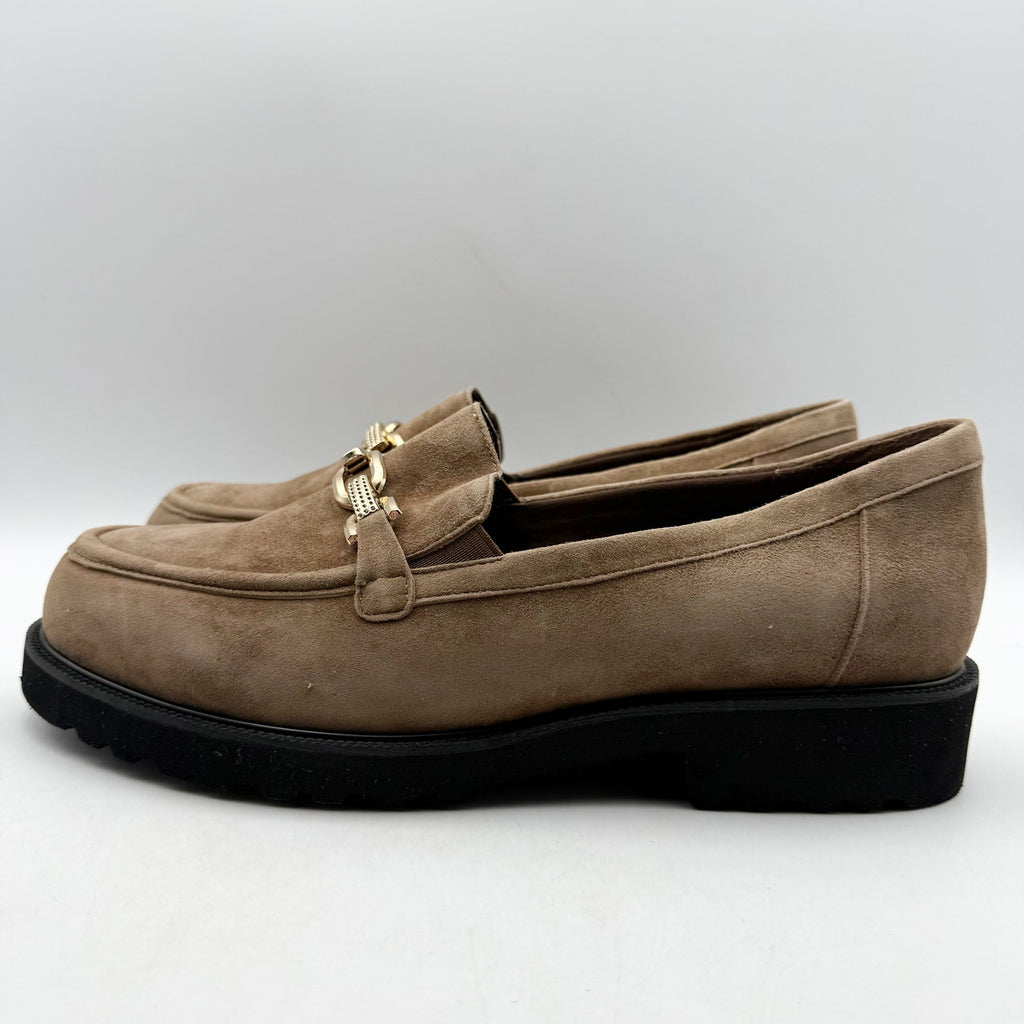David Tate Womens Magan Loafers US 10.5 WW Brown Suede Slip On NWOB